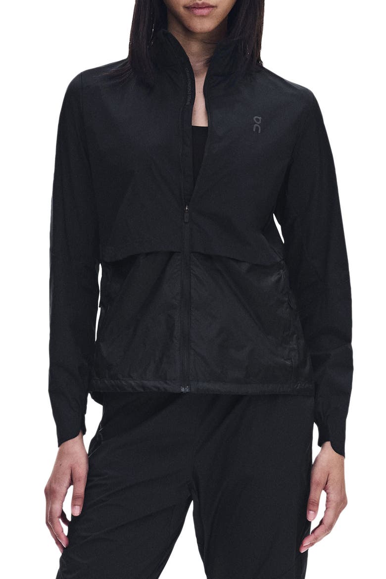 Weather Water Repellent Packable Hooded Jacket, Main, color, BLACK
