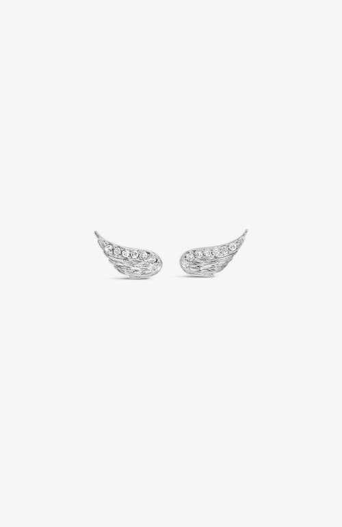 Rizen Jewelry Divine Wings Sparkle Earrings in Sterling Silver at Nordstrom