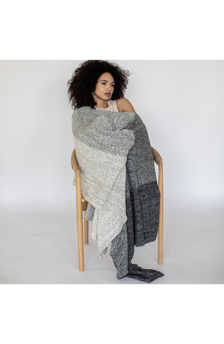 Pink Lemonade Zac Organic Cotton Throw Blanket, Alternate, color, Dark Grey