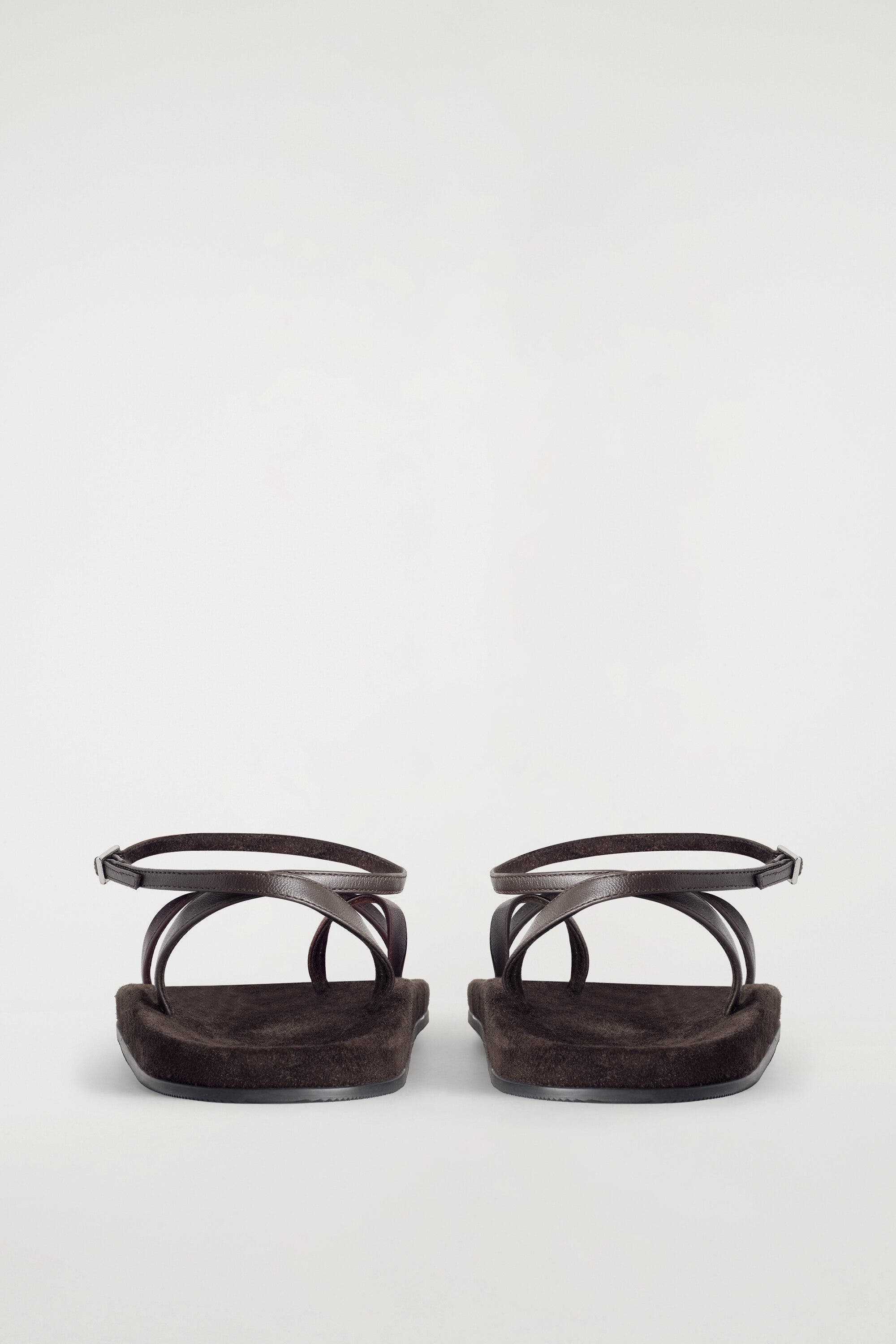 Minimal Leather Sandals, Alternate, color, BROWN