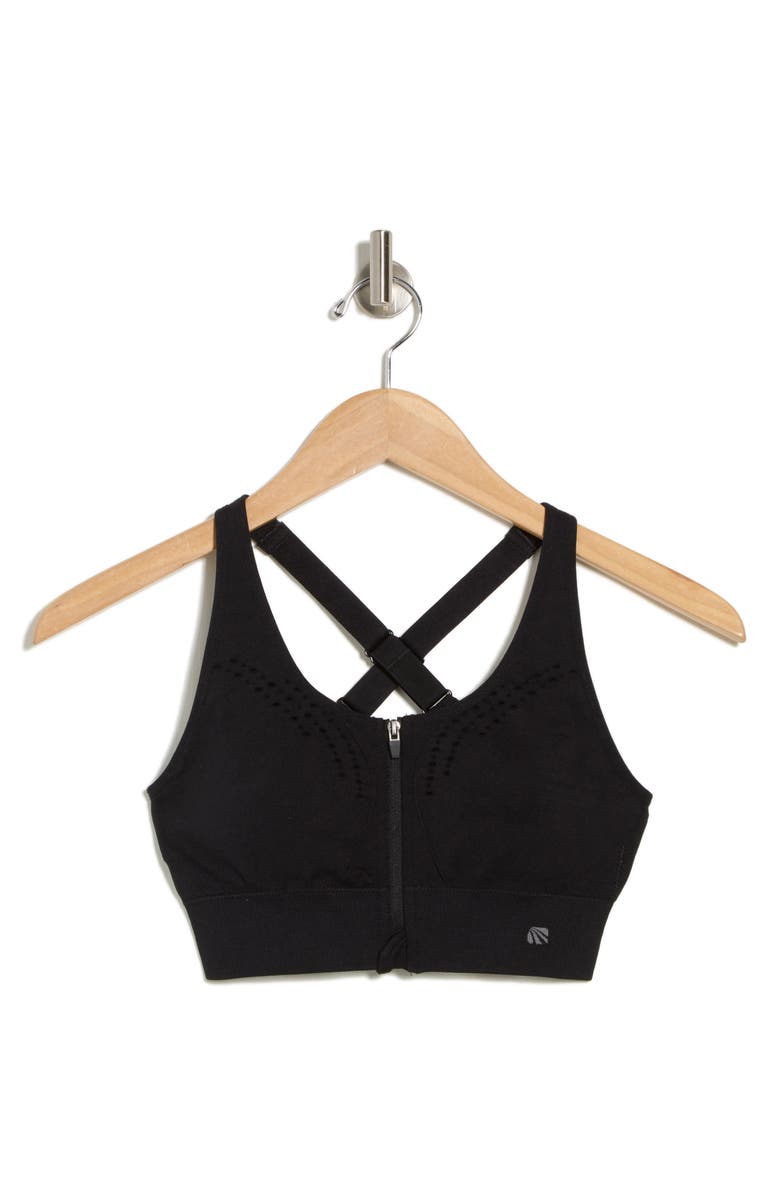 MARIKA Ava Zip-Up Bra, Alternate, color, 