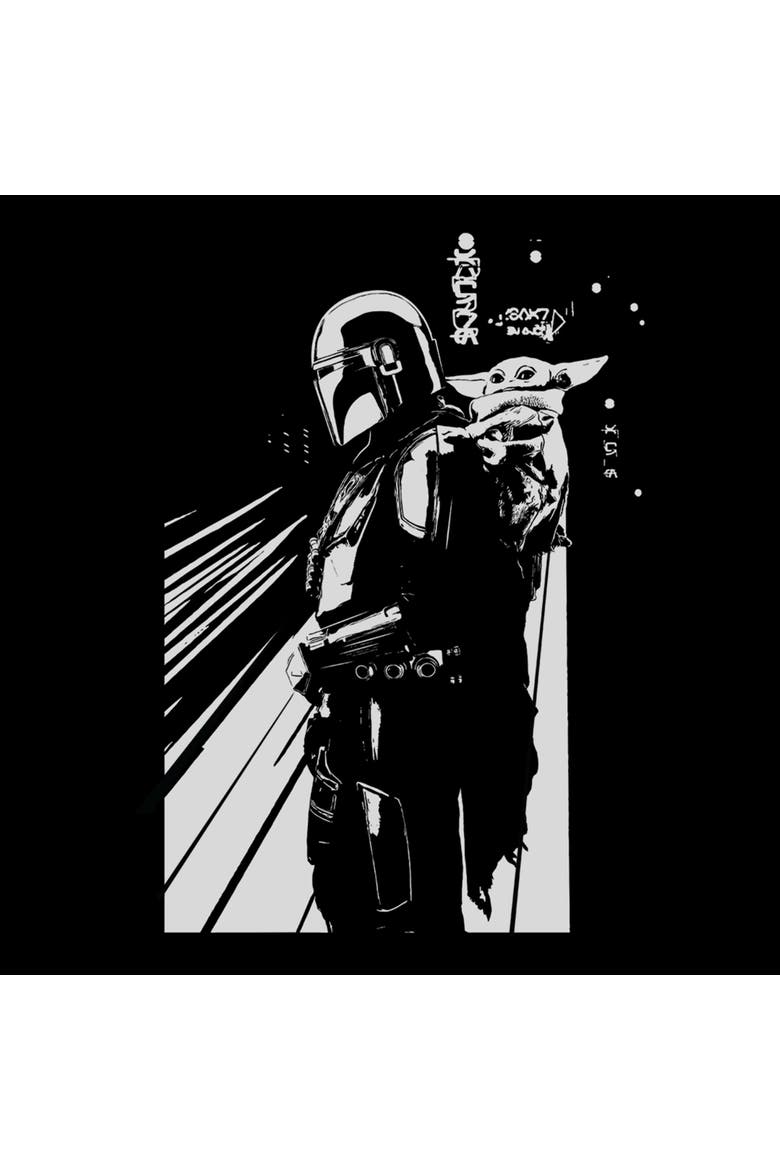 Boy's Star Wars The Mandalorian and Grogu Cutest Duo Sketch  Graphic T-Shirt, Alternate, color, Black