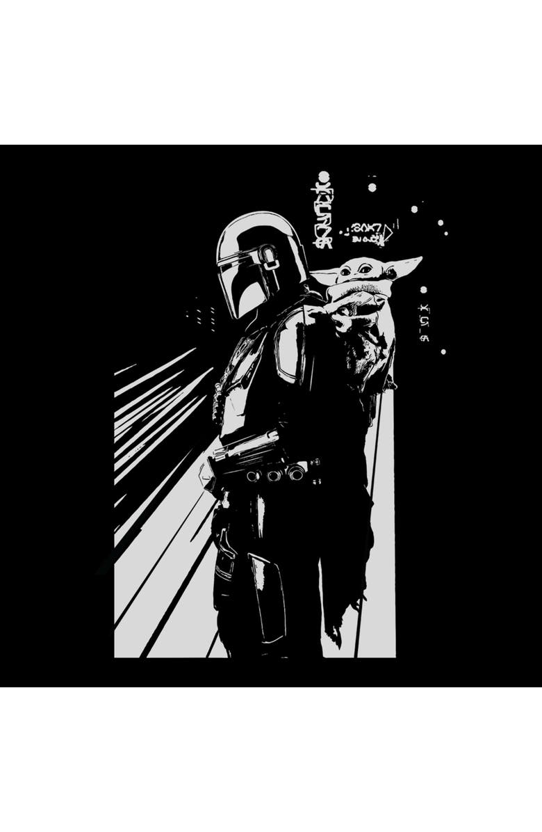 Star Wars: The Mandalorian and Grogu Boy's Star Wars The Mandalorian and Grogu Cutest Duo Sketch  Graphic T-Shirt, Alternate, color, Black