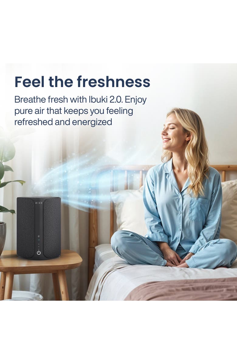 MIKO Ibuki 2.0 Air Purifier with App Control and Aroma Tray 1500 sqft, Alternate, color, White