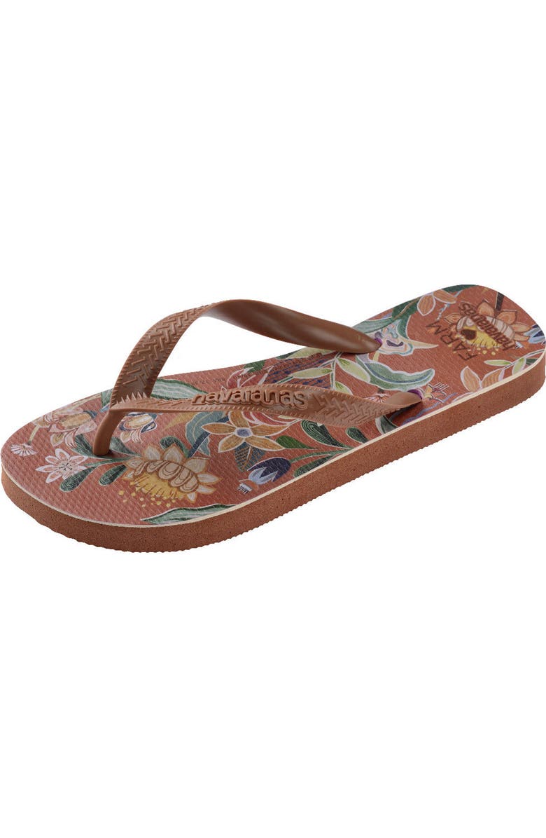 Havaianas x FARM Rio Delicate Flowers Flip Flop, Alternate, color,