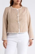 CeCe Contrast Trim Jacket