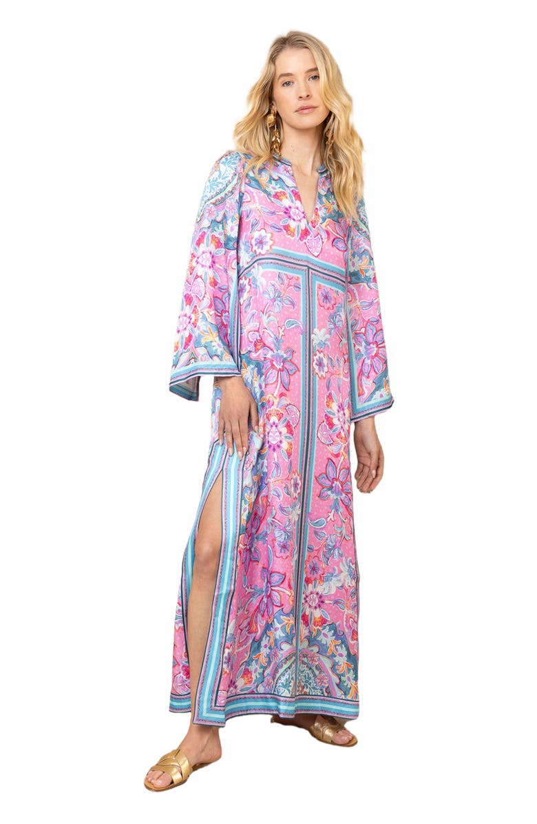Hale Bob Aileen Silk Caftan Dress, Alternate, color, 