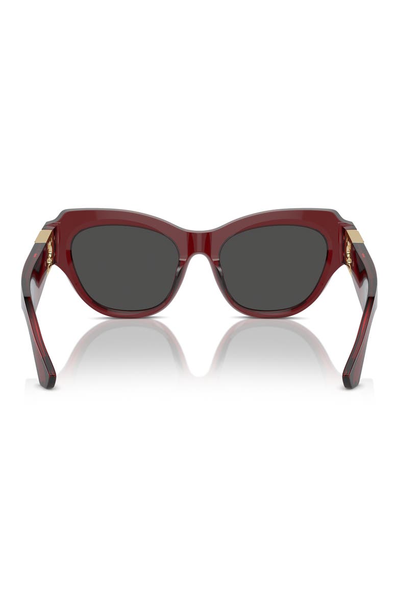 52mm Irregular Sunglasses, Alternate, color, BORDEAUX