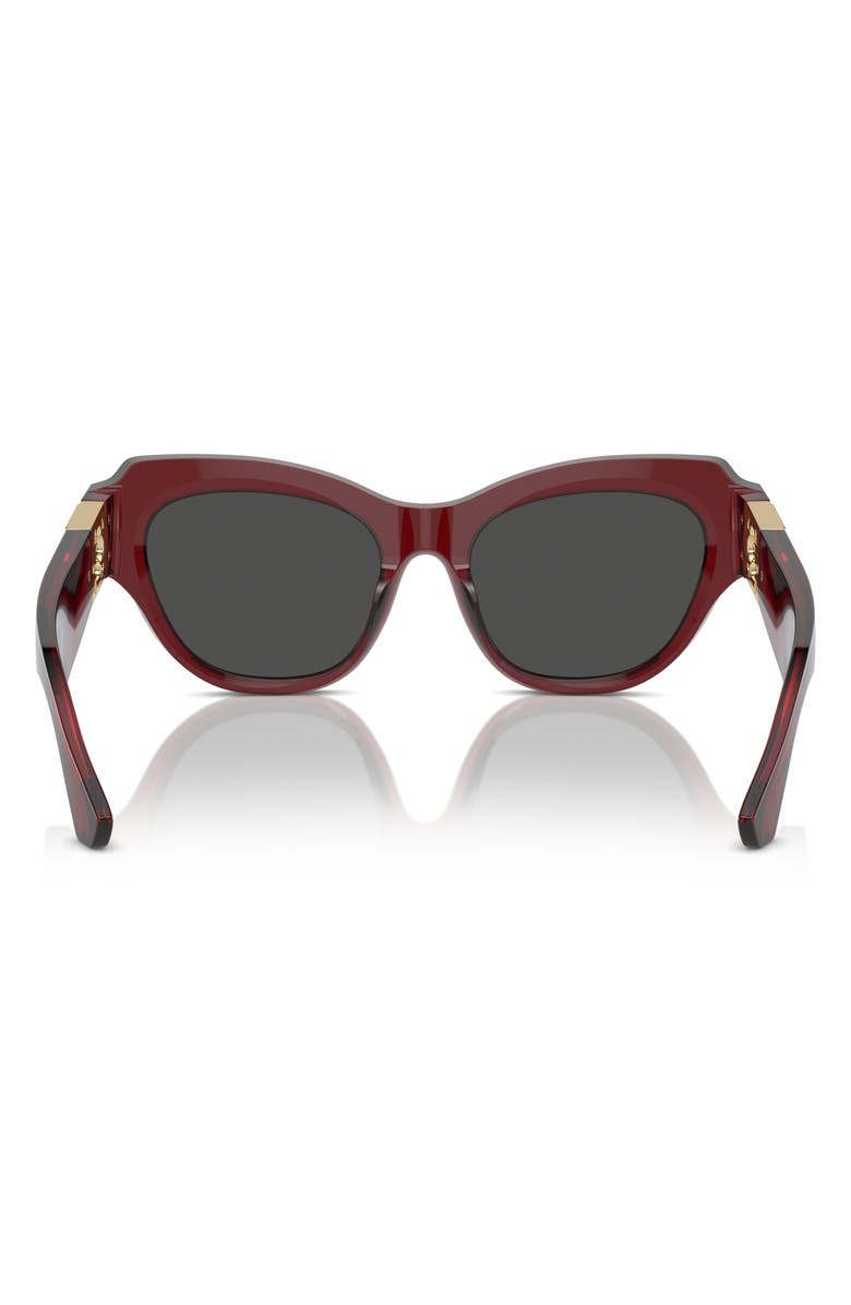 Burberry 52mm Irregular Sunglasses, Alternate, color, Bordeaux