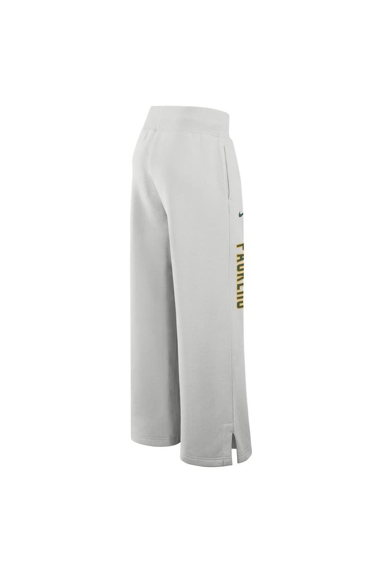 Women's Nike  Gray Green Bay Packers Primetime Phoenix Fleece Wide-Leg Sweatpants, Alternate, color, Gray