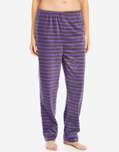 Leveret Fleece Printed Holiday Pajama Pants In Purple