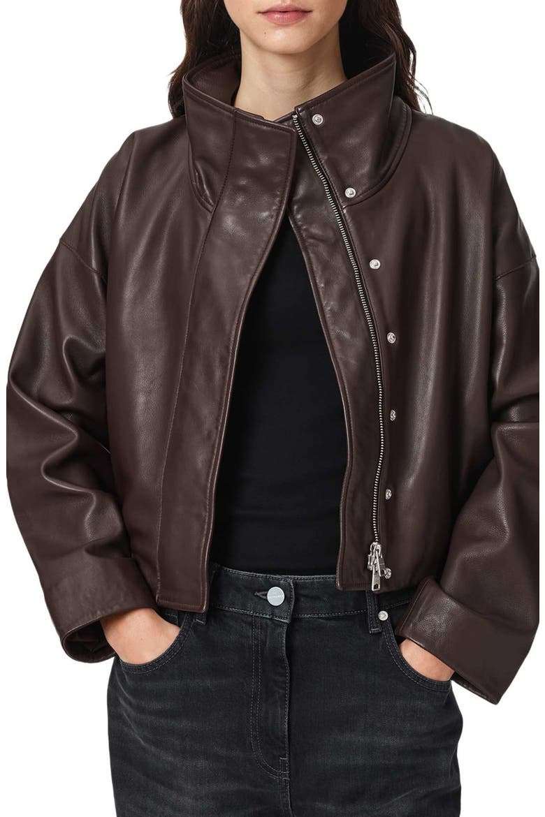 Ryder Leather Jacket, Alternate, color, OXBLOOD RED