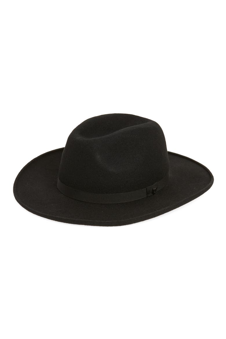 Wool Felt Hat, Main, color, BLACK