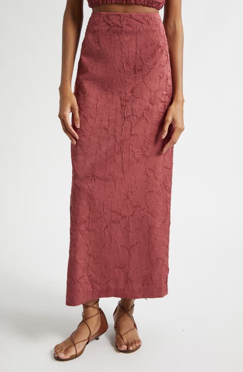 Inez Texture Maxi Skirt