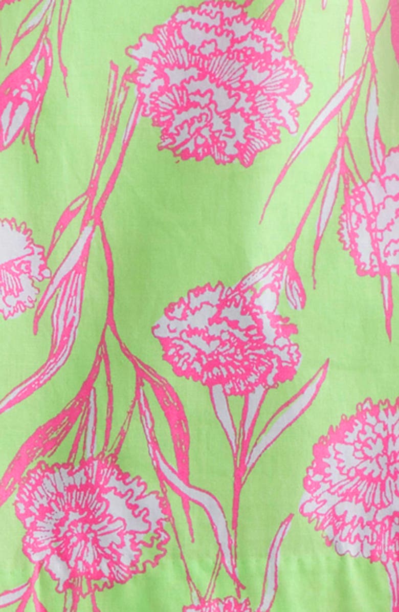 Lilly Pulitzer<sup>®</sup> Elanie Lace Appliqué Floral Stretch Cotton Skirted Romper, Alternate, color, Pistachio Macaron Alina