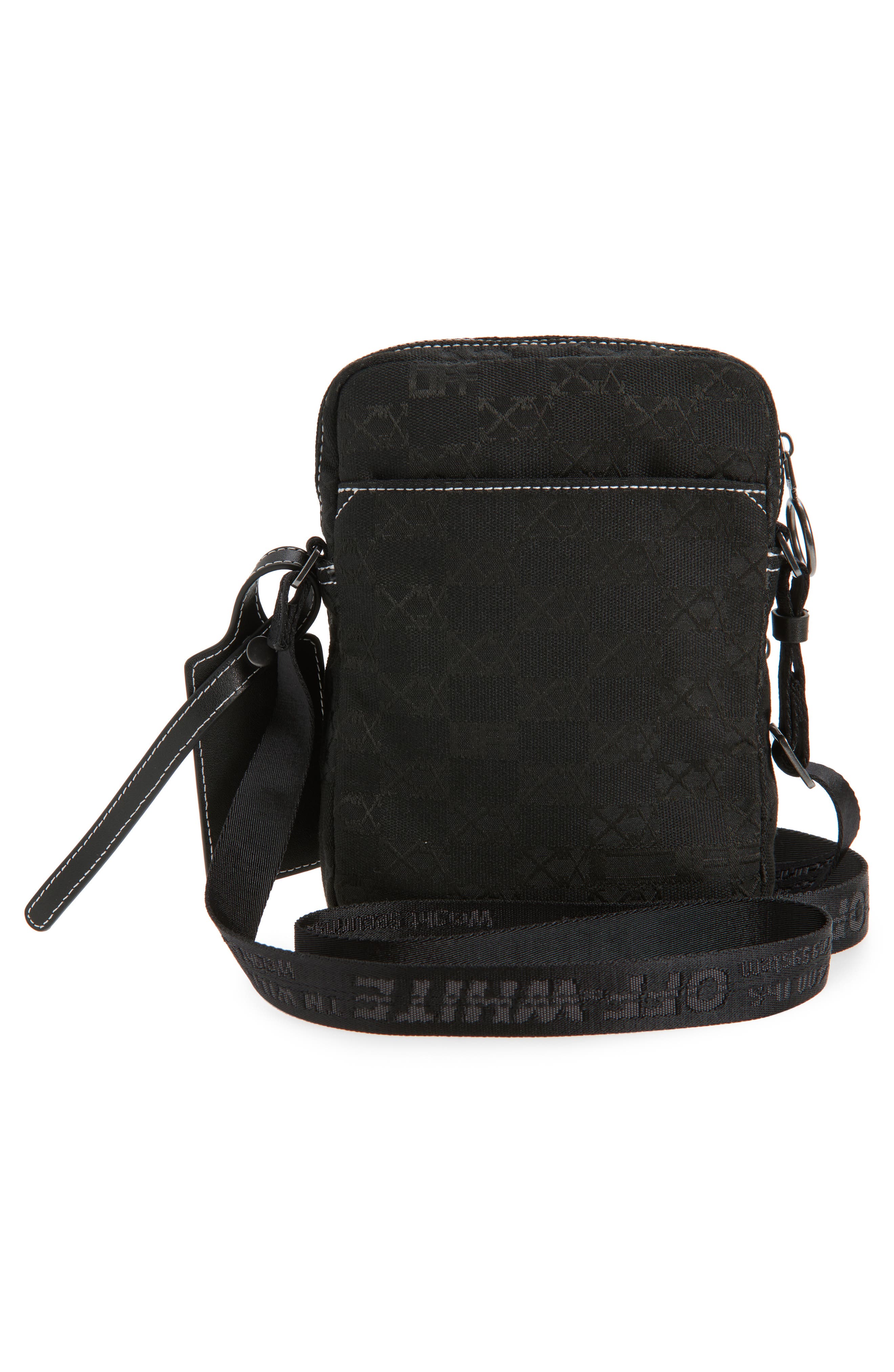 Off-White North/South Flight Multi Pocket Crossbody Bag, Alternate, color, Black