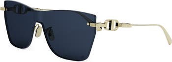 DIOR CD Chain M3U 143mm Rimless Butterfly Sunglasses | Nordstrom