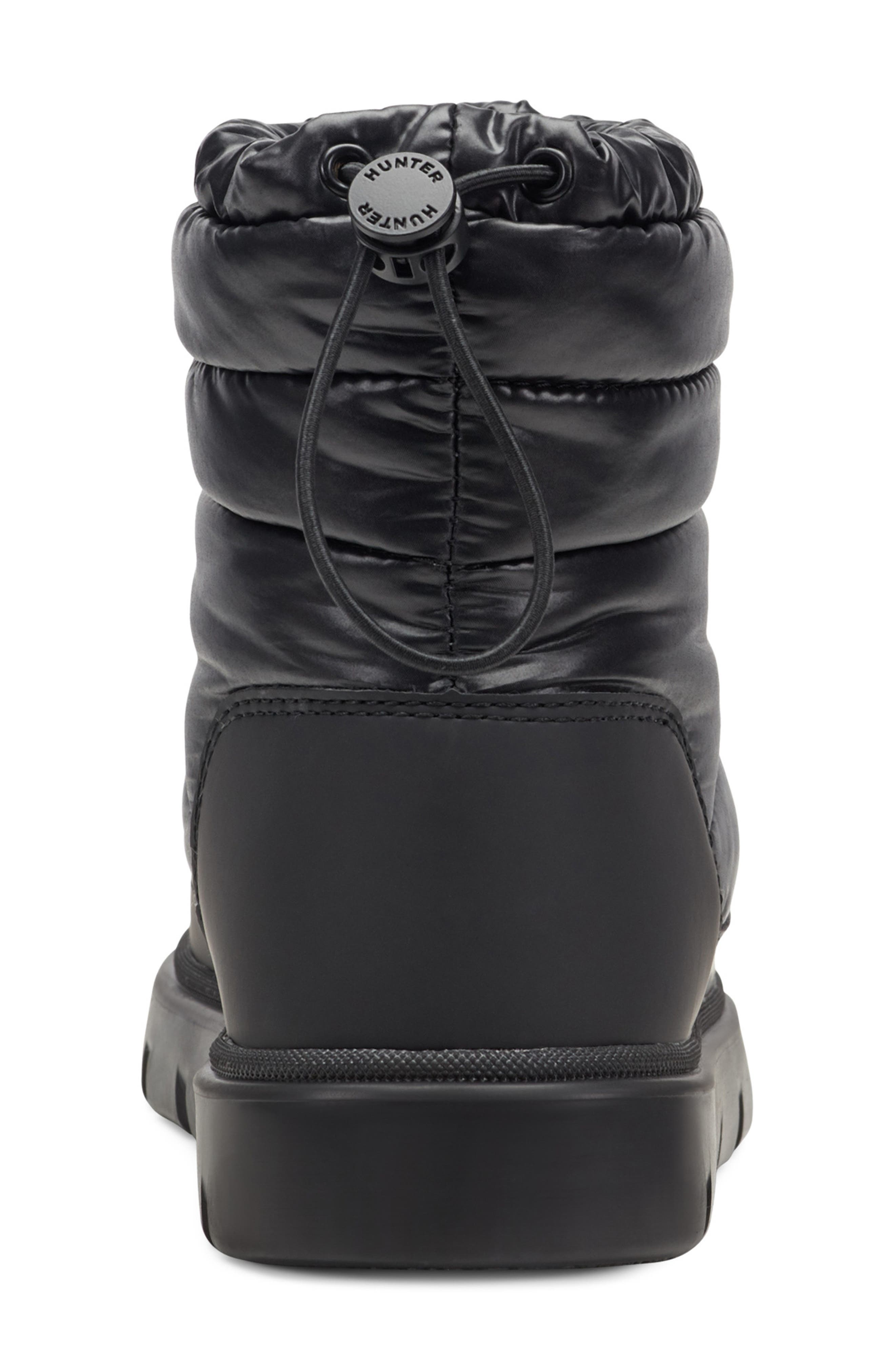 Hunter Kids' Cuddle Lug Sole Insulated Waterproof Snow Boot, Alternate, color, Black/Black