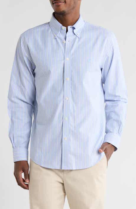 Brooks Brothers Regular Fit Stripe Non-Iron Stretch Cotton Button-Down Shirt