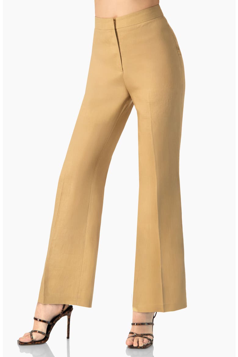 Linen Straight Leg Wide Pants, Main, color, Beige
