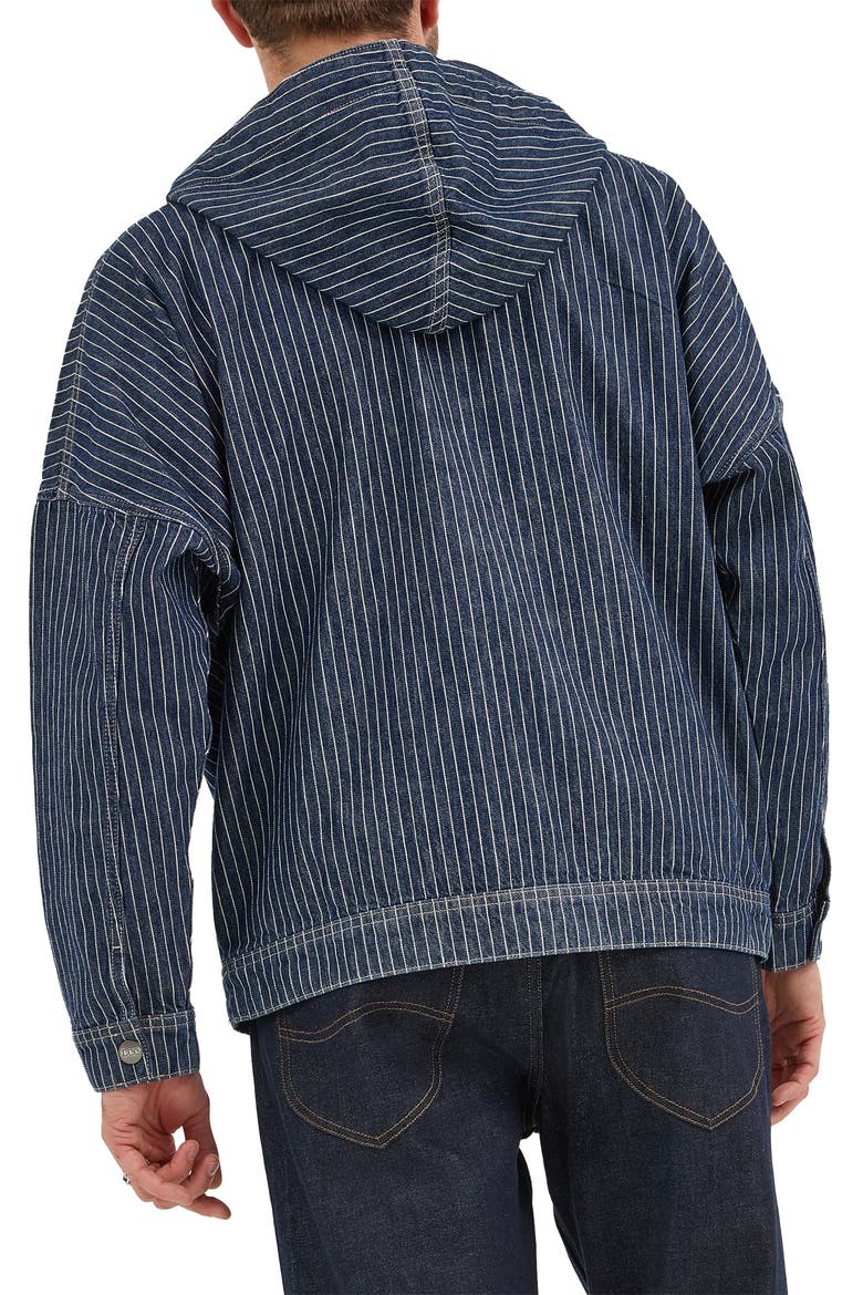 Topstitched Denim Anorak, Alternate, color, LAKE EDGE