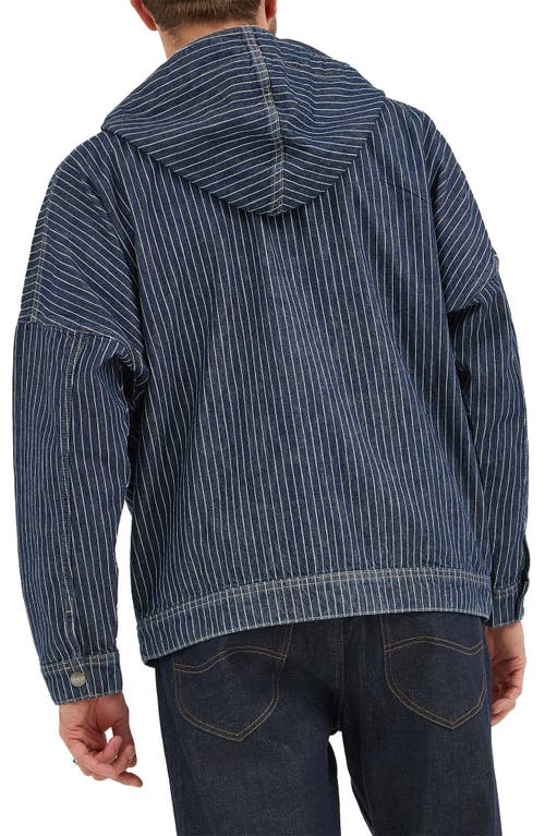 Lee Topstitched Denim Anorak In Lake Edge