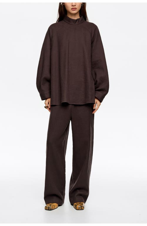 Bimba Y Lola Cotton/wool Jogger Trousers In Brown