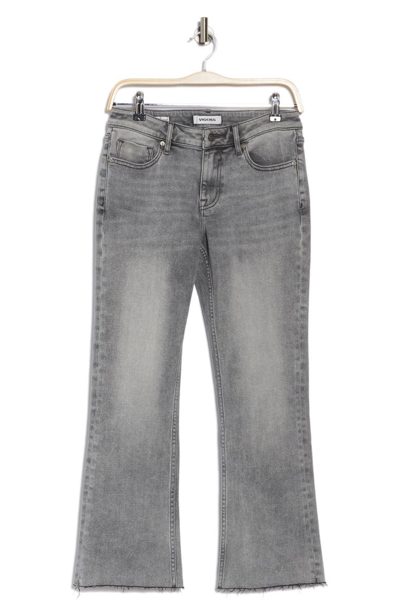 Vigoss Marley Raw Hem Crop Bootcut Jeans, Alternate, color, Grey Wash