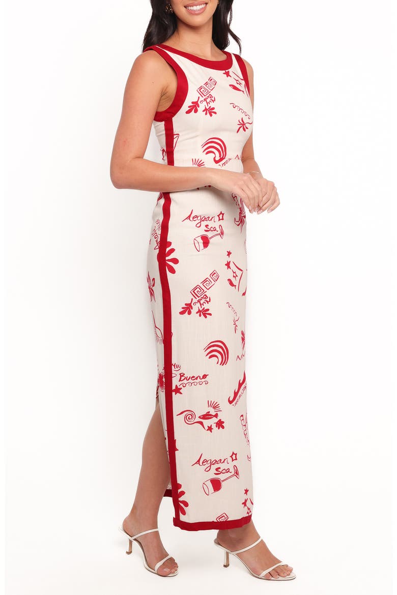 Fiori Print Sleeveless Maxi Dress, Alternate, color, BIARITZ