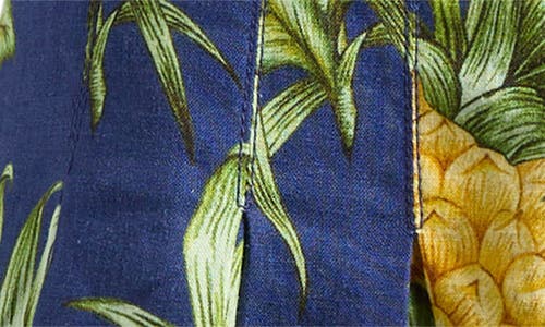 Shop Farm Rio Pineapple Print Linen Blend Minidress