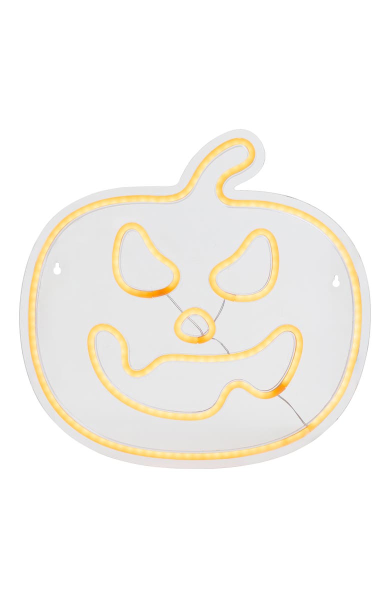 Northlight LED Jack-O-Lantern Neon Lighted Halloween Wall or Window Decoration - 15" - Orange, Main, color, Orange