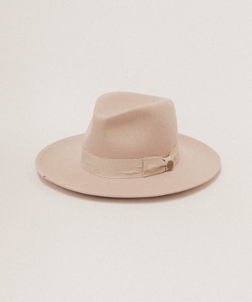 Two Roads Hat Co. Delmar Distressed Felt Fedora In Ivory