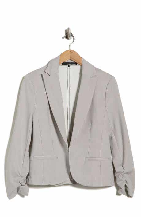 Amanda & Chelsea Stripe Scrunch Sleeve Jacket