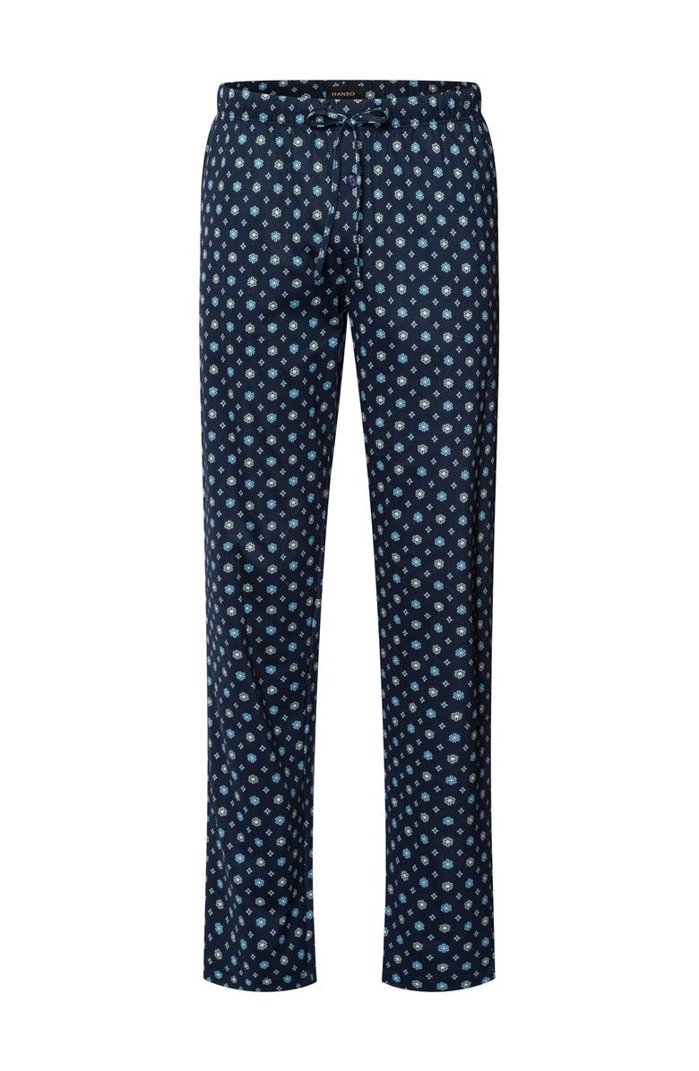 Hanro Night And Day Cotton Drawstring Pajama Pants, Main, color, Regatta Tie Print