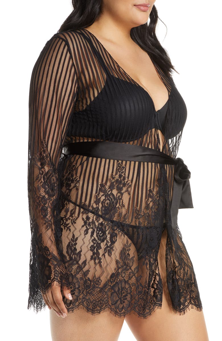 Oh La La Cheri Luna Stripe Eyelash Lace Wrap, Alternate, color,