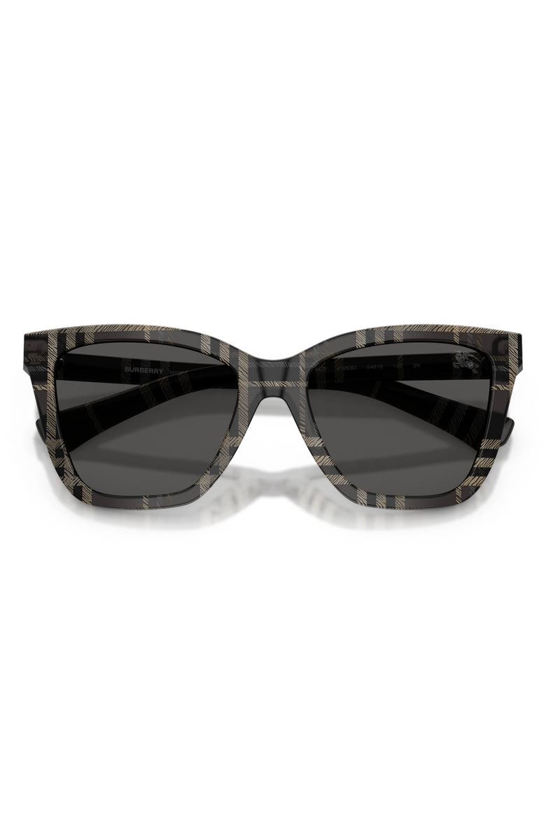 Burberry 54mm Square Sunglasses, Alternate, color, Check Grey / Dark Grey