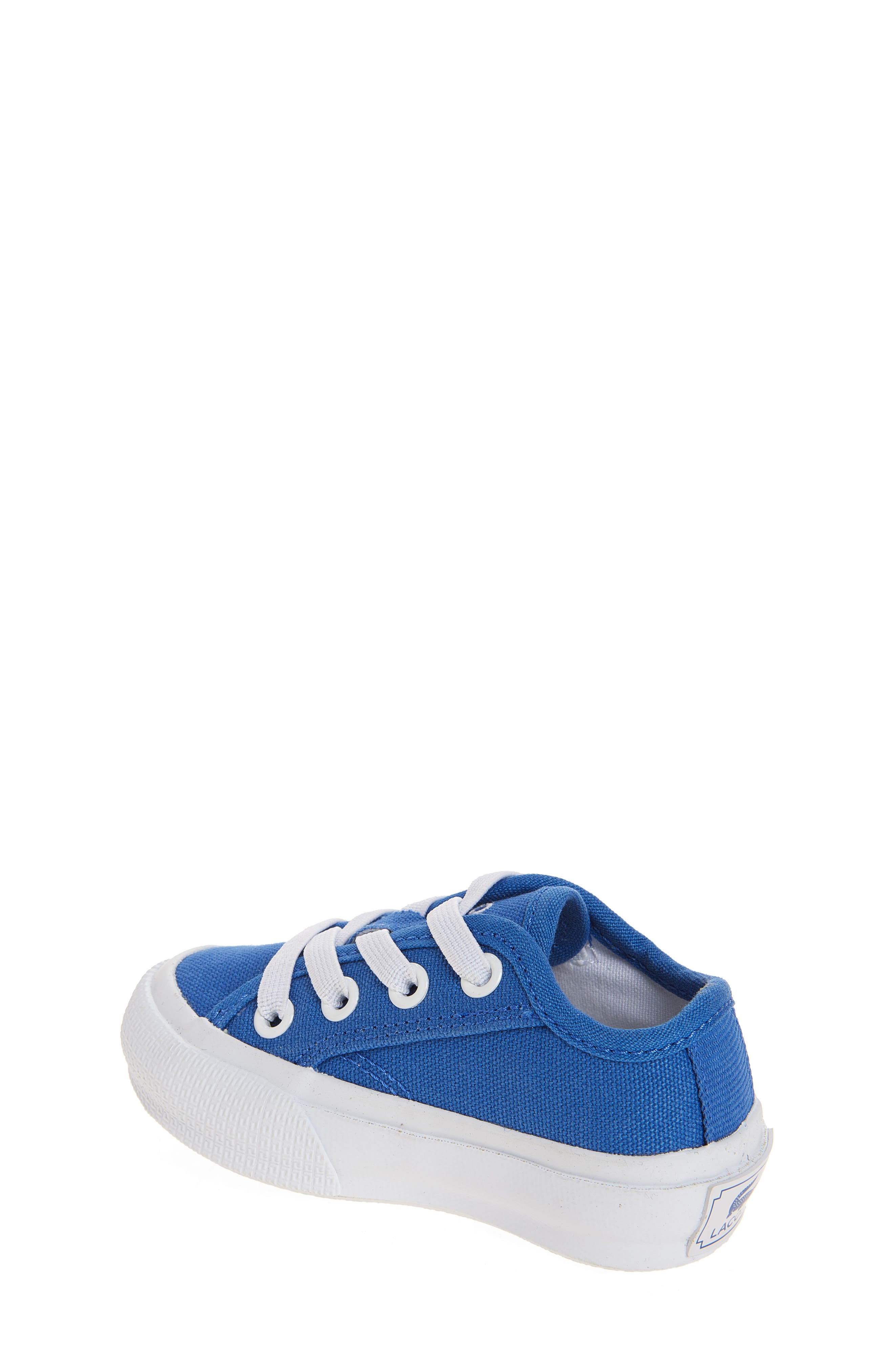 Lacoste Kids' Backcourt Sneaker, Alternate, color, Blue/ White