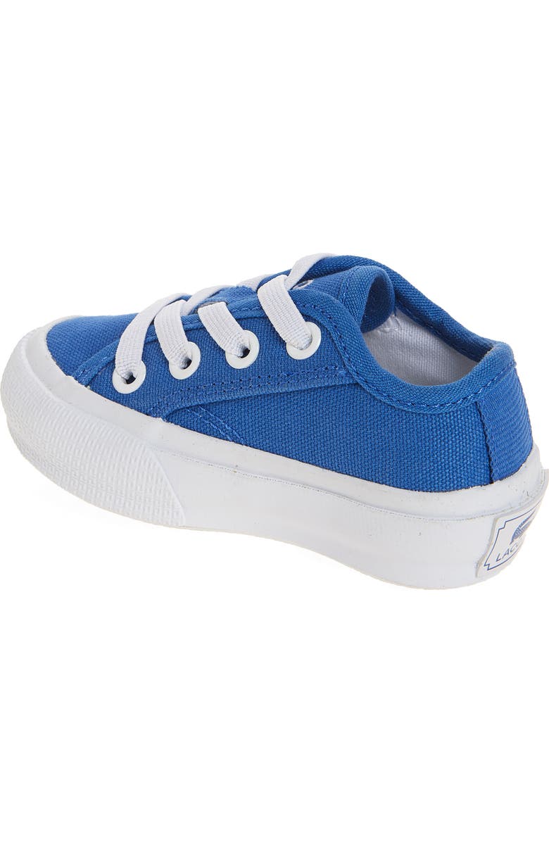 Lacoste Kids' Backcourt Sneaker, Alternate, color, Blue/ White