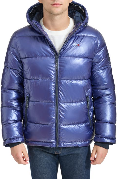 Quilted Puffer Hooded Mid Length Jacket