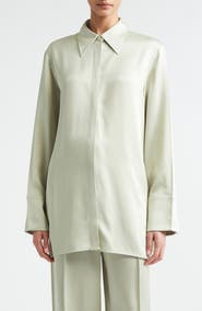 Jil Sander Fluid Satin Button-Up Shirt
