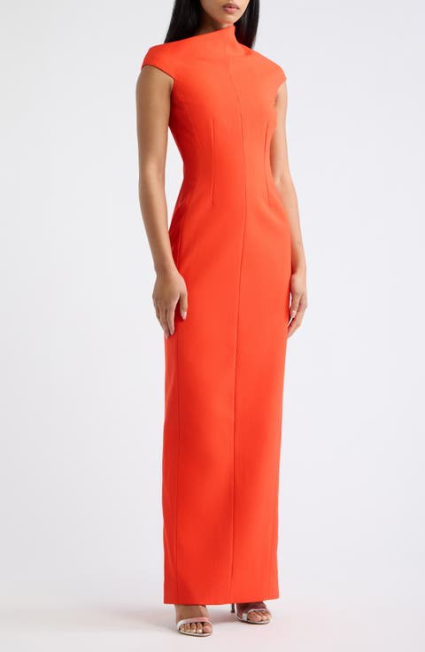 Arion One-Shoulder Cap Sleeve Gown