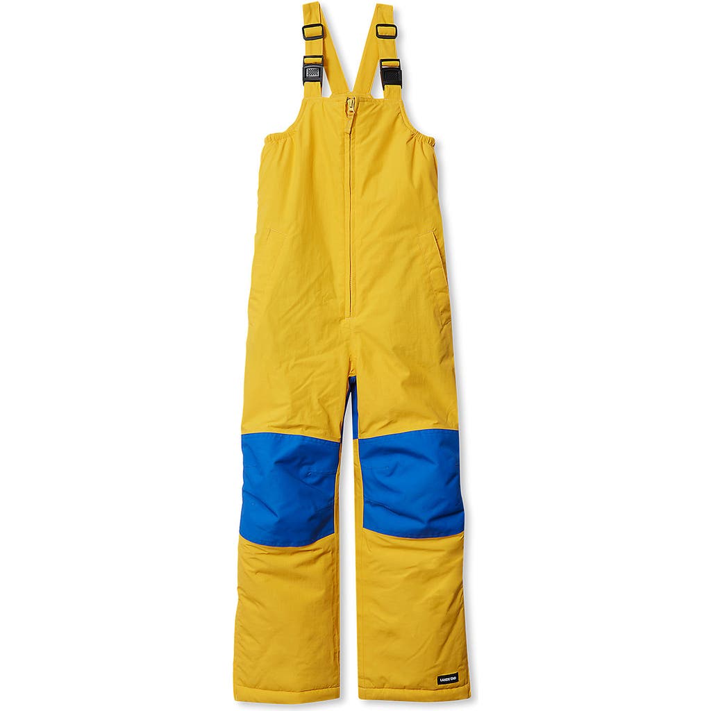 Lands' End Kids Squall Waterproof Iron Knee Bib Snow Pants In Yellow