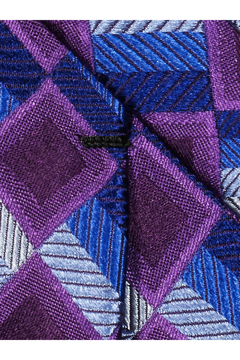 Patterned Woven Silk Tie, Alternate, color, Purple/Blue Multi