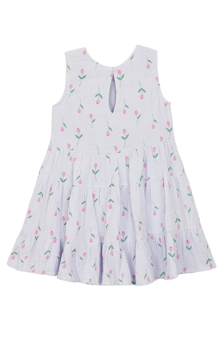 Mabel + Honey Tiny Tulip Drop Waist Dress, Alternate, color, Purple