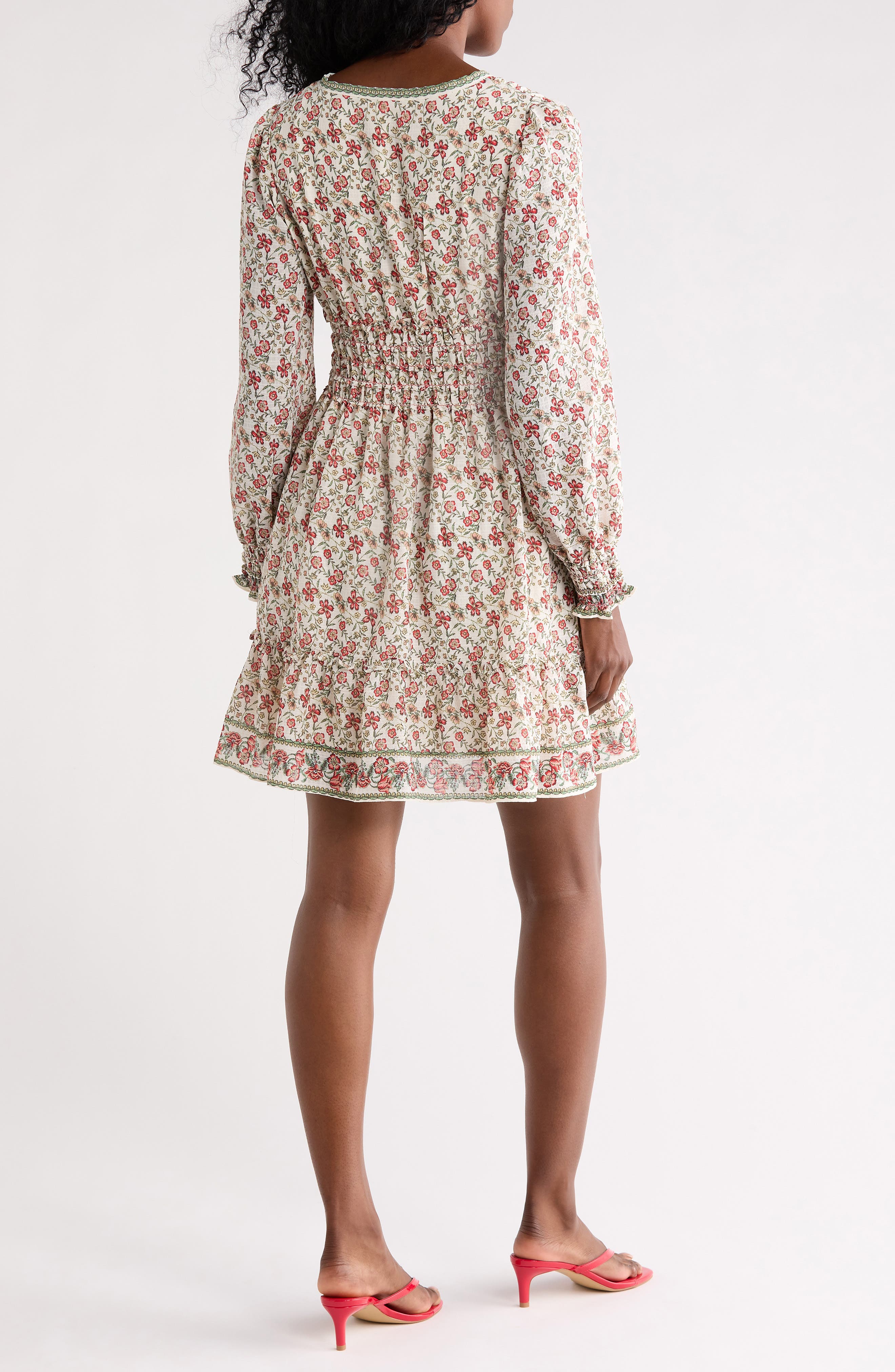 V-Neck Long Sleeve Minidress - image 4