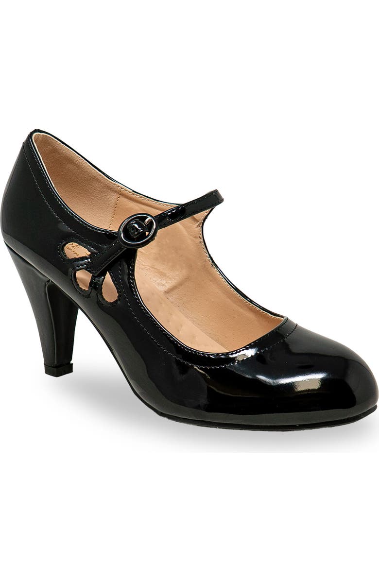 CHASE AND CHLOE Cutout Pump, Main, color, Black Patent