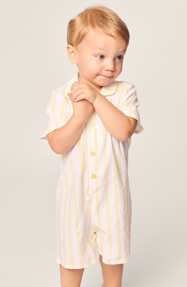 Petite Plume Stripe One-Piece Short Pajamas, Alternate, color,