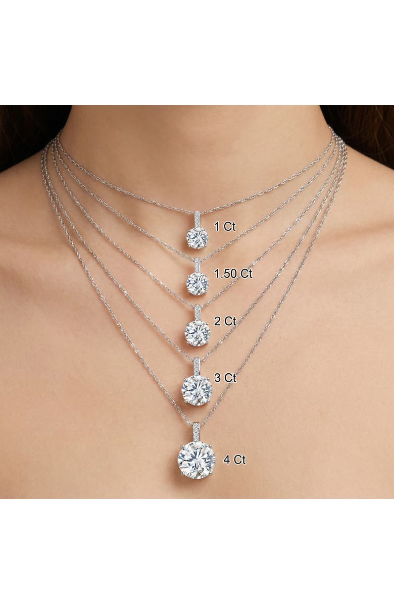 Bliss Diamond 1 - 4Ct Diamond Solitaire Accent Pendant 14k Gold Womens 18" Ncecklace Lab Grown, Alternate, color, Yellow Gold - 4Ct