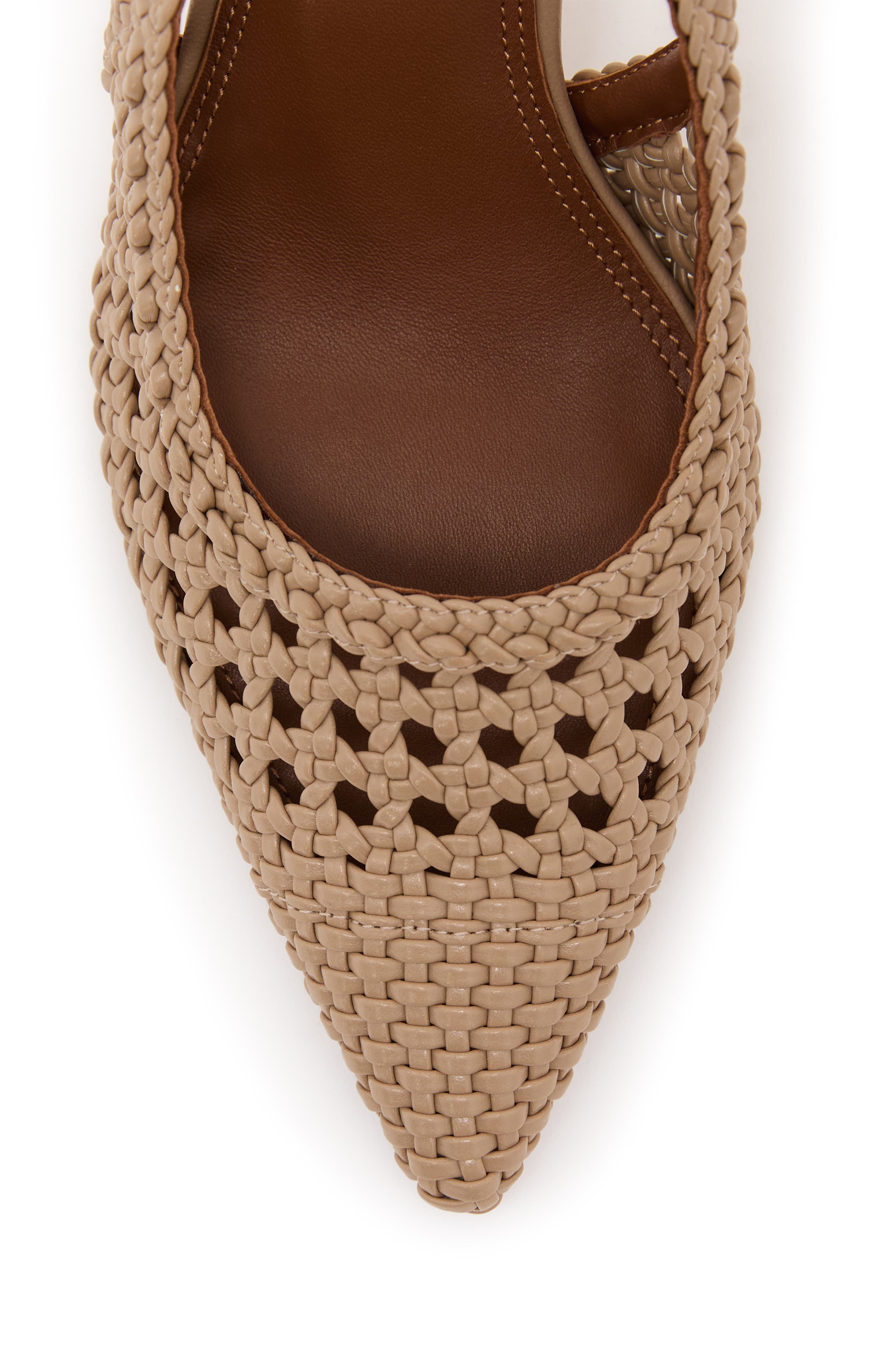 Reiss Lena Slingback Pointed Cap Toe Pump, Alternate, color, Taupe