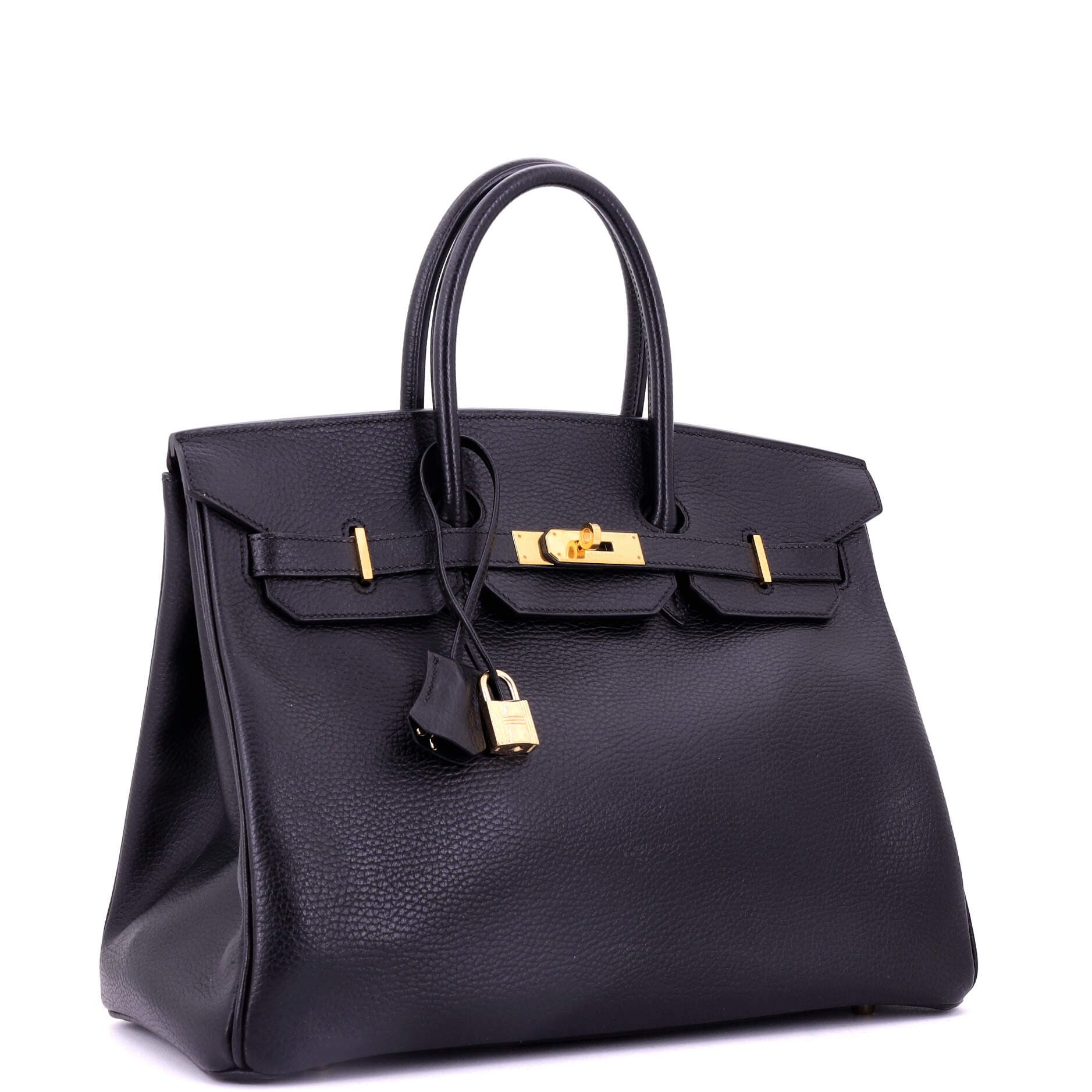 Pre-Owned Hermes Birkin Handbag Black Ardennes with Gold Hardware 35, Alternate, color, 